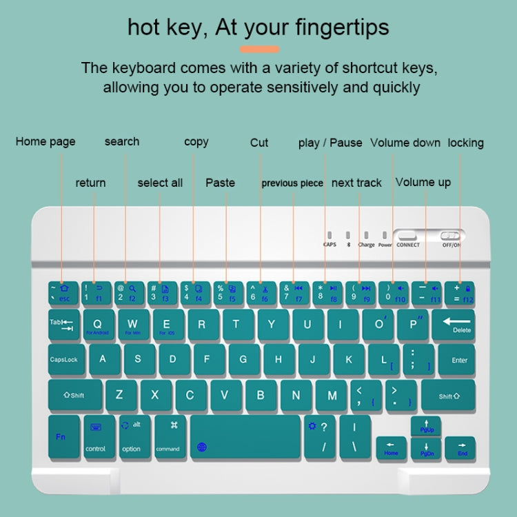 HK006 Teclado Bluetooth Destacável com Teclas Quadradas, Capa de Couro com Suporte para iPad mini 6, HK006