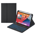 HK006D Teclado Bluetooth Destacável com Teclas Quadradas, Capa de Couro com Retroiluminação Branca e Suporte para iPad mini 6, HK006D