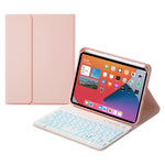 HK006D Teclado Bluetooth Destacável com Teclas Quadradas, Capa de Couro com Retroiluminação Branca e Suporte para iPad mini 6, HK006D