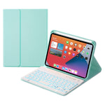 HK006D Teclado Bluetooth Destacável com Teclas Quadradas, Capa de Couro com Retroiluminação Branca e Suporte para iPad mini 6, HK006D
