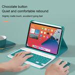 HK006D Teclado Bluetooth Destacável com Teclas Quadradas, Capa de Couro com Retroiluminação Branca e Suporte para iPad mini 6, HK006D