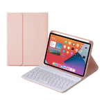 HY006 Teclado Bluetooth Destacável com Teclas Redondas, Capa de Couro com Suporte para iPad mini 6, HY006