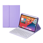 HY006 Teclado Bluetooth Destacável com Teclas Redondas, Capa de Couro com Suporte para iPad mini 6, HY006