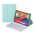 HY006 Teclado Bluetooth Destacável com Teclas Redondas, Capa de Couro com Suporte para iPad mini 6, HY006