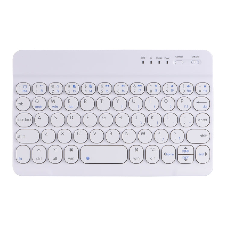 HY006 Teclado Bluetooth Destacável com Teclas Redondas, Capa de Couro com Suporte para iPad mini 6, HY006