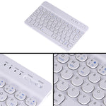 HY006 Teclado Bluetooth Destacável com Teclas Redondas, Capa de Couro com Suporte para iPad mini 6, HY006