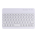 HY006D Teclado Bluetooth Destacável com Teclas Redondas, Capa de Couro com Retroiluminação Colorida e Suporte para iPad mini 6, HY006D