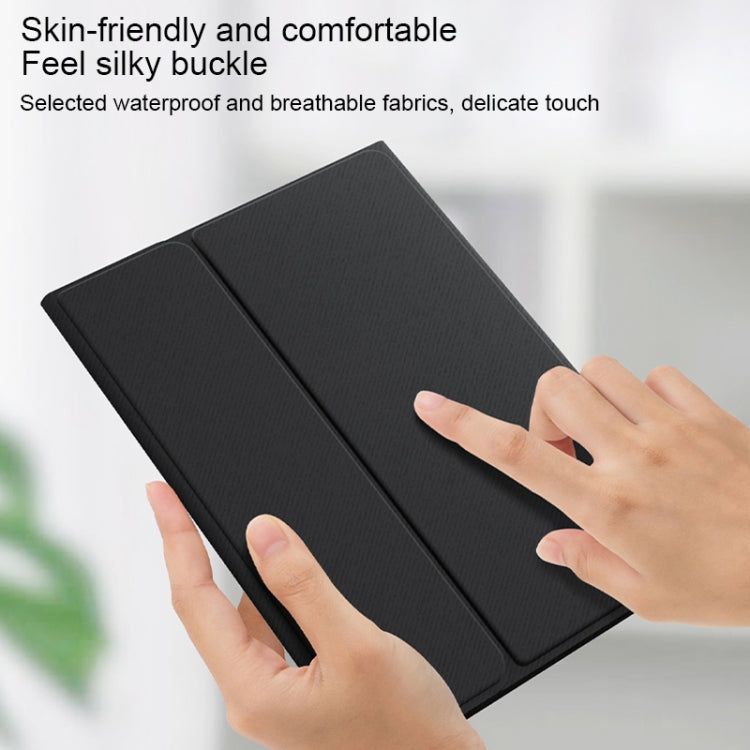 HY006D Teclado Bluetooth Destacável com Teclas Redondas, Capa de Couro com Retroiluminação Colorida e Suporte para iPad mini 6, HY006D