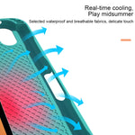 HY006D Teclado Bluetooth Destacável com Teclas Redondas, Capa de Couro com Retroiluminação Colorida e Suporte para iPad mini 6, HY006D