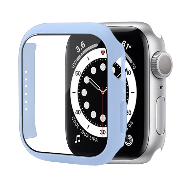 Capa Protetora Antichoque em PC com Filme de Vidro Temperado, Para Apple Watch Series 9 / 8 / 7 41mm, Para Apple Watch Series 9 / 8 / 7 45mm, Para Apple Watch Series 8 / 7 41mm