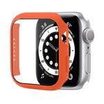 Capa Protetora Antichoque em PC com Filme de Vidro Temperado, Para Apple Watch Series 9 / 8 / 7 41mm, Para Apple Watch Series 9 / 8 / 7 45mm, Para Apple Watch Series 8 / 7 41mm