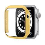 Capa Protetora Antichoque em PC com Filme de Vidro Temperado, Para Apple Watch Series 9 / 8 / 7 41mm, Para Apple Watch Series 9 / 8 / 7 45mm, Para Apple Watch Series 8 / 7 41mm