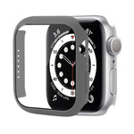 Capa Protetora Antichoque em PC com Filme de Vidro Temperado, Para Apple Watch Series 9 / 8 / 7 41mm, Para Apple Watch Series 9 / 8 / 7 45mm, Para Apple Watch Series 8 / 7 41mm
