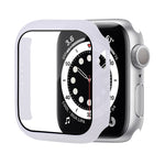 Capa Protetora Antichoque em PC com Filme de Vidro Temperado, Para Apple Watch Series 9 / 8 / 7 41mm, Para Apple Watch Series 9 / 8 / 7 45mm, Para Apple Watch Series 8 / 7 41mm