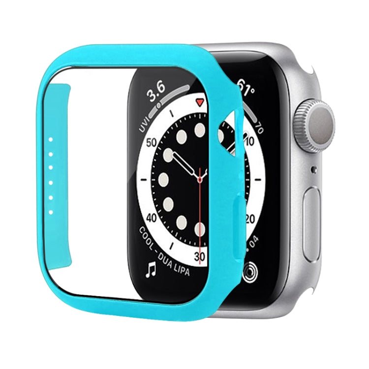 Capa Protetora Antichoque em PC com Filme de Vidro Temperado, Para Apple Watch Series 9 / 8 / 7 41mm, Para Apple Watch Series 9 / 8 / 7 45mm, Para Apple Watch Series 8 / 7 41mm