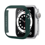 Capa Protetora Antichoque em PC com Filme de Vidro Temperado, Para Apple Watch Series 9 / 8 / 7 41mm, Para Apple Watch Series 9 / 8 / 7 45mm, Para Apple Watch Series 8 / 7 41mm