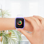 Capa Protetora Antichoque em PC com Filme de Vidro Temperado, Para Apple Watch Series 9 / 8 / 7 41mm, Para Apple Watch Series 9 / 8 / 7 45mm, Para Apple Watch Series 8 / 7 41mm
