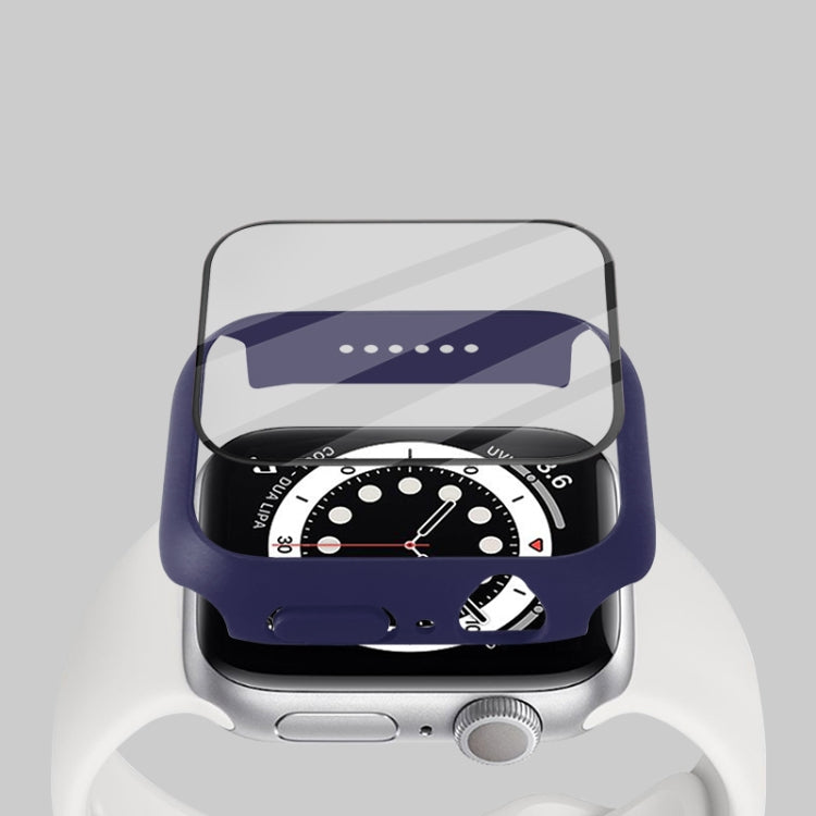 Capa Protetora Antichoque em PC com Filme de Vidro Temperado, Para Apple Watch Series 9 / 8 / 7 41mm, Para Apple Watch Series 9 / 8 / 7 45mm, Para Apple Watch Series 8 / 7 41mm
