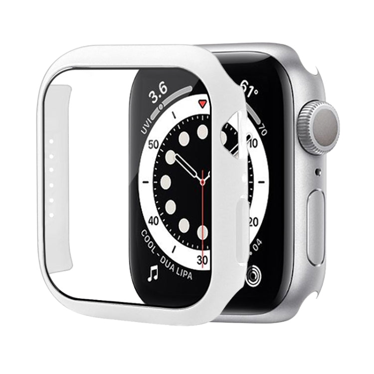 Capa Protetora Antichoque em PC com Filme de Vidro Temperado, Para Apple Watch Series 9 / 8 / 7 41mm, Para Apple Watch Series 9 / 8 / 7 45mm, Para Apple Watch Series 8 / 7 41mm