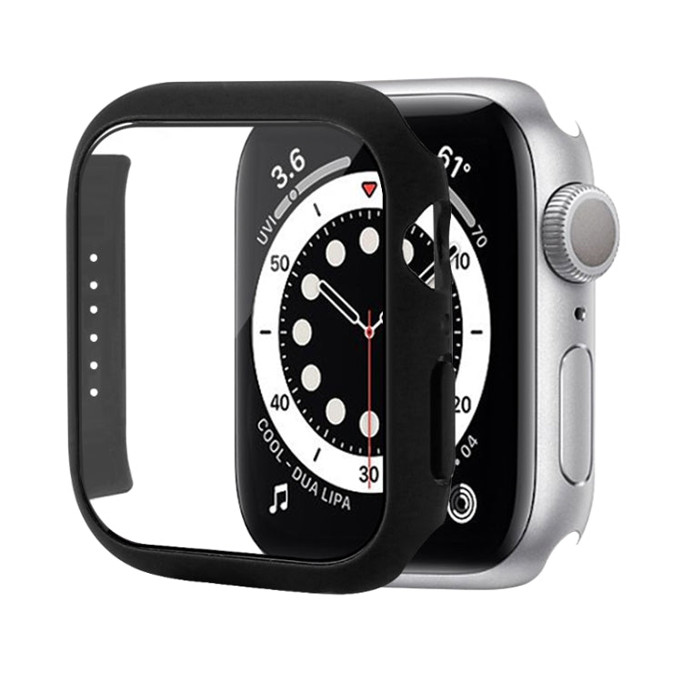 Capa Protetora Antichoque em PC com Filme de Vidro Temperado, Para Apple Watch Series 9 / 8 / 7 41mm, Para Apple Watch Series 9 / 8 / 7 45mm, Para Apple Watch Series 8 / 7 41mm