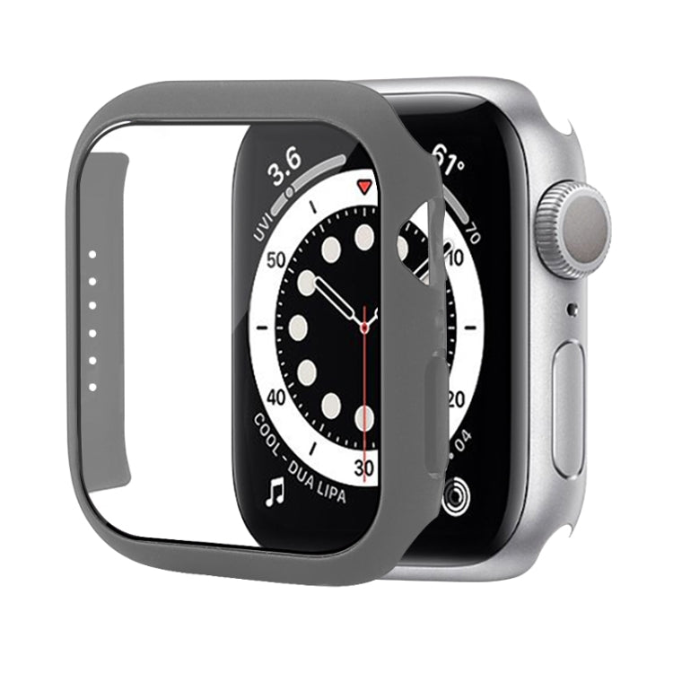 Capa Protetora Antichoque em PC com Filme de Vidro Temperado, Para Apple Watch Series 9 / 8 / 7 41mm, Para Apple Watch Series 9 / 8 / 7 45mm, Para Apple Watch Series 8 / 7 41mm