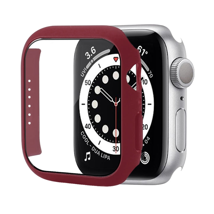 Capa Protetora Antichoque em PC com Filme de Vidro Temperado, Para Apple Watch Series 9 / 8 / 7 41mm, Para Apple Watch Series 9 / 8 / 7 45mm, Para Apple Watch Series 8 / 7 41mm