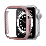 Capa Protetora Antichoque em PC com Filme de Vidro Temperado, Para Apple Watch Series 9 / 8 / 7 41mm, Para Apple Watch Series 9 / 8 / 7 45mm, Para Apple Watch Series 8 / 7 41mm