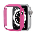 Capa Protetora Antichoque em PC com Filme de Vidro Temperado, Para Apple Watch Series 9 / 8 / 7 41mm, Para Apple Watch Series 9 / 8 / 7 45mm, Para Apple Watch Series 8 / 7 41mm