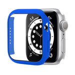 Capa Protetora Antichoque em PC com Filme de Vidro Temperado, Para Apple Watch Series 9 / 8 / 7 41mm, Para Apple Watch Series 9 / 8 / 7 45mm, Para Apple Watch Series 8 / 7 41mm