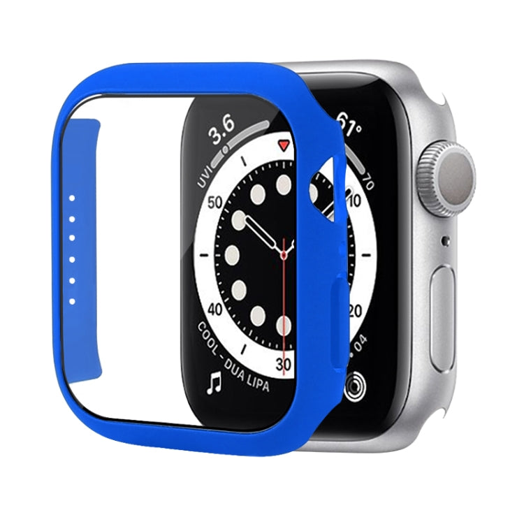 Capa Protetora Antichoque em PC com Filme de Vidro Temperado, Para Apple Watch Series 9 / 8 / 7 41mm, Para Apple Watch Series 9 / 8 / 7 45mm, Para Apple Watch Series 8 / 7 41mm