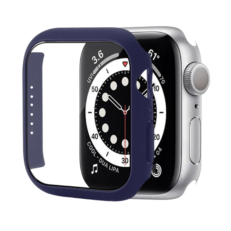 Capa Protetora Antichoque em PC com Filme de Vidro Temperado, Para Apple Watch Series 9 / 8 / 7 41mm, Para Apple Watch Series 9 / 8 / 7 45mm, Para Apple Watch Series 8 / 7 41mm