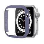 Capa Protetora Antichoque em PC com Filme de Vidro Temperado, Para Apple Watch Series 9 / 8 / 7 41mm, Para Apple Watch Series 9 / 8 / 7 45mm, Para Apple Watch Series 8 / 7 41mm