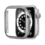 Capa Protetora Antichoque em PC com Filme de Vidro Temperado, Para Apple Watch Series 9 / 8 / 7 41mm, Para Apple Watch Series 9 / 8 / 7 45mm, Para Apple Watch Series 8 / 7 41mm