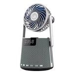 Coluna Relógio Despertador Duplo Bluetooth Sem Fios SOAIY K8 com Pequeno Ventilador
