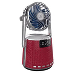 Coluna Relógio Despertador Duplo Bluetooth Sem Fios SOAIY K8 com Pequeno Ventilador