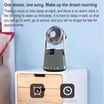 Coluna Relógio Despertador Duplo Bluetooth Sem Fios SOAIY K8 com Pequeno Ventilador