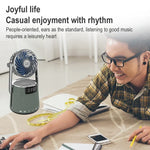 Coluna Relógio Despertador Duplo Bluetooth Sem Fios SOAIY K8 com Pequeno Ventilador