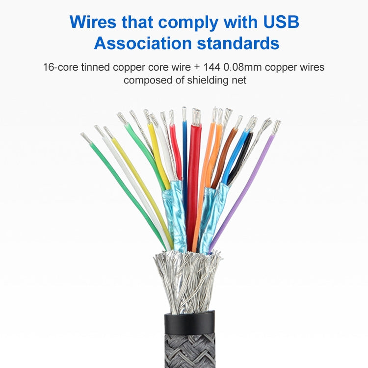 Cabo de dados USB-C / Tipo-C em ângulo de 100W para USB-C / Tipo-C macho com função completa e E-mark, 0,5m, 1m, 1,5m