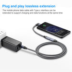 Cabo de extensão de dados USB-C / Tipo-C em ângulo macho para USB-C / Tipo-C fêmea de 100W com função completa, 0,2m, 0,5m, 1m, 1,5m