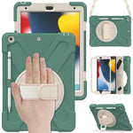 Silicone + PC Protective Case with Holder & Shoulder Strap, For iPad 10.2 2021 / 2020 / 2019