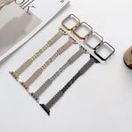 Pulseira de Substituição para Pulso em Metal com Diamantes Completos em Losango + Capa Para Apple Watch Series, Para Apple Watch Series 6 / 5 / 4 / Watch SE 40mm, Para Apple Watch Series 6 / 5 / 4 / Watch SE 44mm, 3 & 2 & 1 42mm, 3 & 2 & 1 38mm