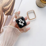 Pulseira de Substituição para Pulso em Metal com Diamantes Completos em Losango + Capa Para Apple Watch Series, Para Apple Watch Series 6 / 5 / 4 / Watch SE 40mm, Para Apple Watch Series 6 / 5 / 4 / Watch SE 44mm, 3 & 2 & 1 42mm, 3 & 2 & 1 38mm