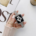 Pulseira de Substituição para Pulso em Metal com Diamantes Completos em Losango + Capa Para Apple Watch Series, Para Apple Watch Series 6 / 5 / 4 / Watch SE 40mm, Para Apple Watch Series 6 / 5 / 4 / Watch SE 44mm, 3 & 2 & 1 42mm, 3 & 2 & 1 38mm