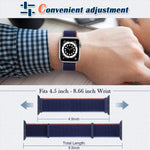 Hook and Loop Fastener Dual Section Replacement Watchband For Apple Watch Series, 7 41mm / 6&SE&5&4 40mm / 3&2&1 38mm, 7 45mm / 6&SE&5&4 44mm / 3&2&1 42mm