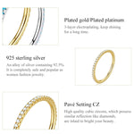Anel Feminino Fashion Wizard com Diamante em Prata Esterlina S925, 6, 7, 8