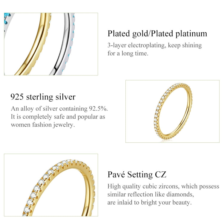 Anel Feminino Fashion Wizard com Diamante em Prata Esterlina S925, 6, 7, 8