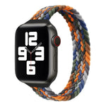 Bracelete de substituição em nylon trançado de uma só volta para cintura pequena para Apple Watch Series, XS 130mm, XS 135mm, 7 41mm / 6&SE&5&4 40mm / 3&2&1 38mm