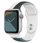 Bracelete de substituição em silicone com cor contrastante da série Morandi para Apple Watch Series, 7 41mm / 6&SE&5&4 40mm / 3&2&1 38mm, 7 45mm / 6&SE&5&4 44mm / 3&2&1 42mm