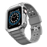 Bracelete integrada de substituição em silicone para Apple Watch Series, Para Apple Watch Series 9&8&7 45mm / SE&6&5&4 44mm / 3&2&1 42mm