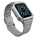 Bracelete integrada de substituição em silicone para Apple Watch Series, Para Apple Watch Series 9&8&7 45mm / SE&6&5&4 44mm / 3&2&1 42mm